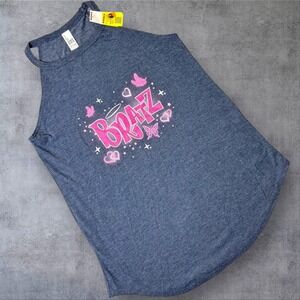 NEW Kohl's Bratz Graphic Tank‎ Top Womens S Blue Sleeveless Shirt Y2K